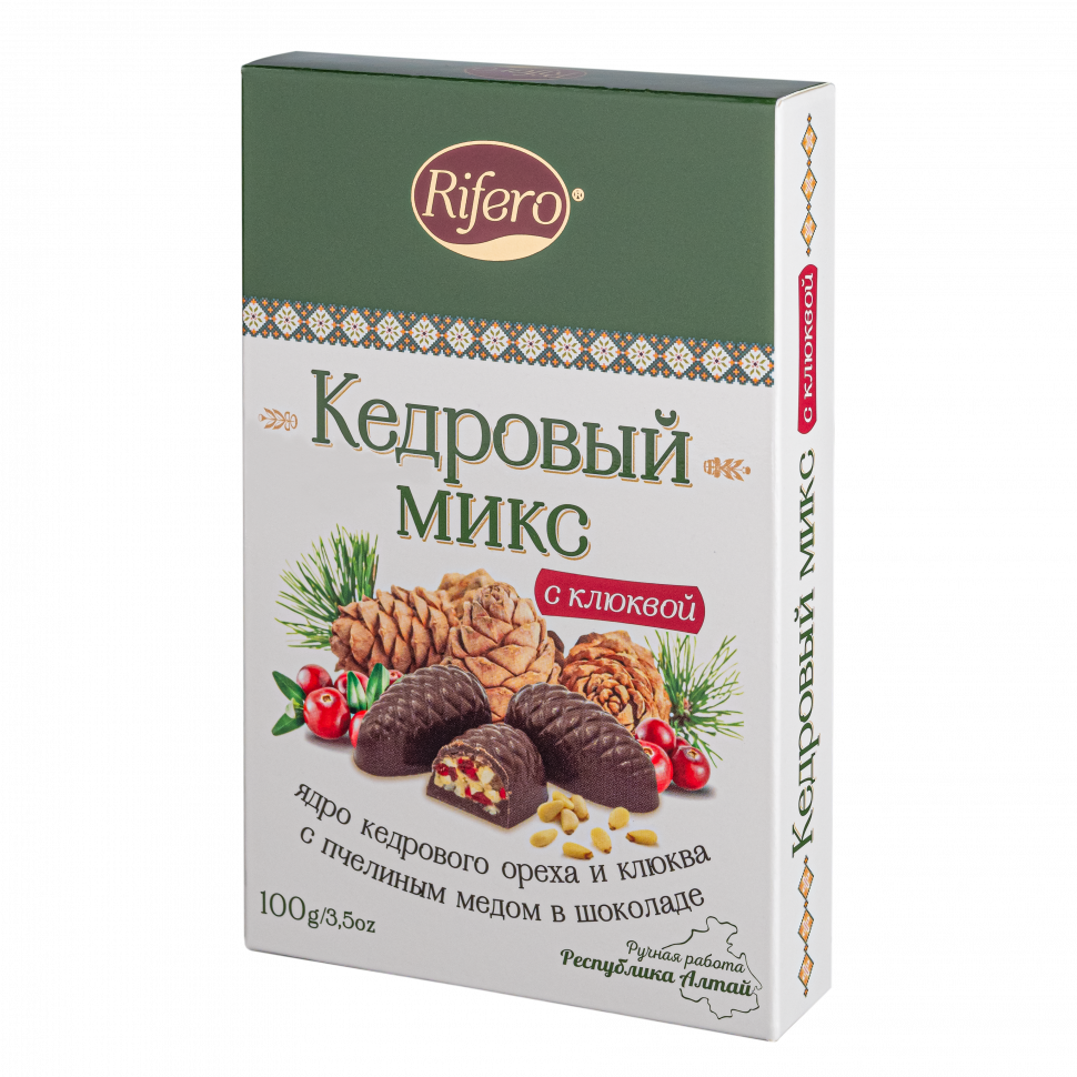 Риф и ко Конфеты "Кедровый микс КЛЮКВА" 100г     в Туле