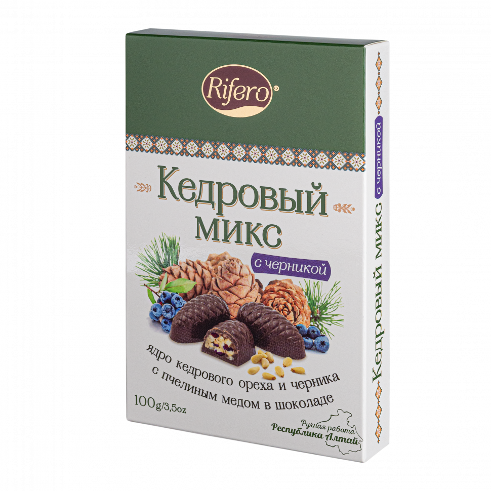  Риф и ко Конфеты "Кедровый микс ЧЕРНИКА" 100г       в Туле