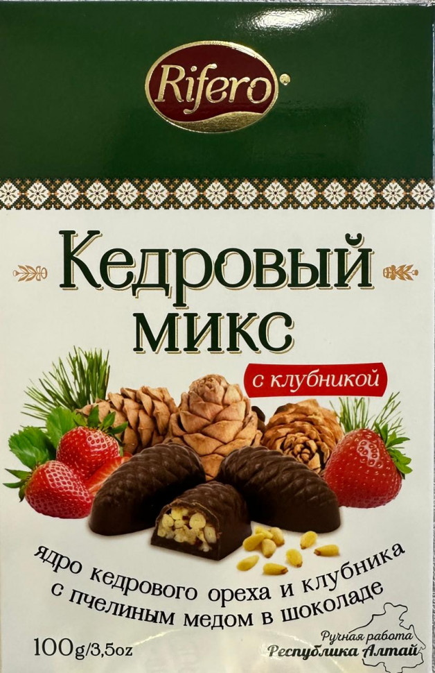  Риф и ко Конфеты "Кедровый микс КЛУБНИКА" 100г     в Туле