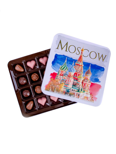  Конфеты шоколадны MOSCOW(металлическая коробка)195г) в Туле