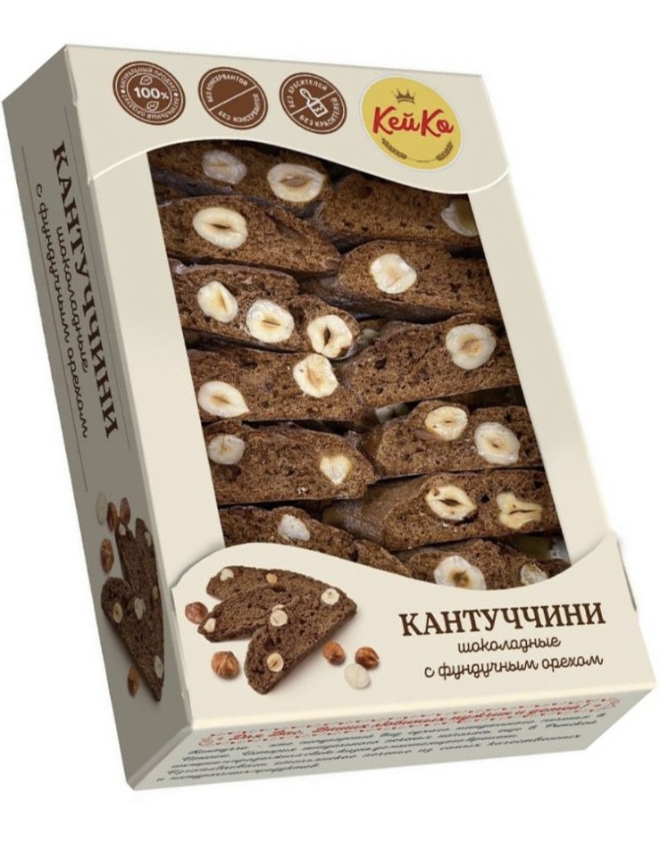  Кей Ко Кантуччини шоколадные с фундучным орехом, 200г  в Туле