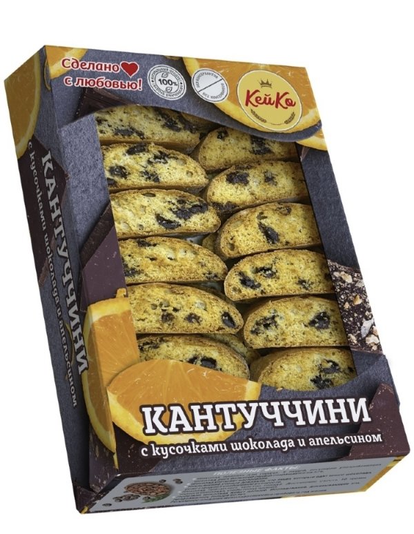 №3 Кей Ко Кантуччини с кусочками шоколада и апельсином, 200г   в Туле