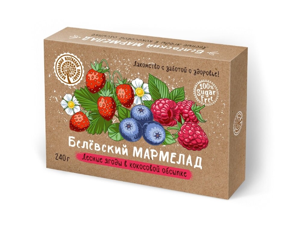  Мармелад белевский на фруктозе 240г "ЛЕСНЫЕ ЯГОДЫ"  в Туле